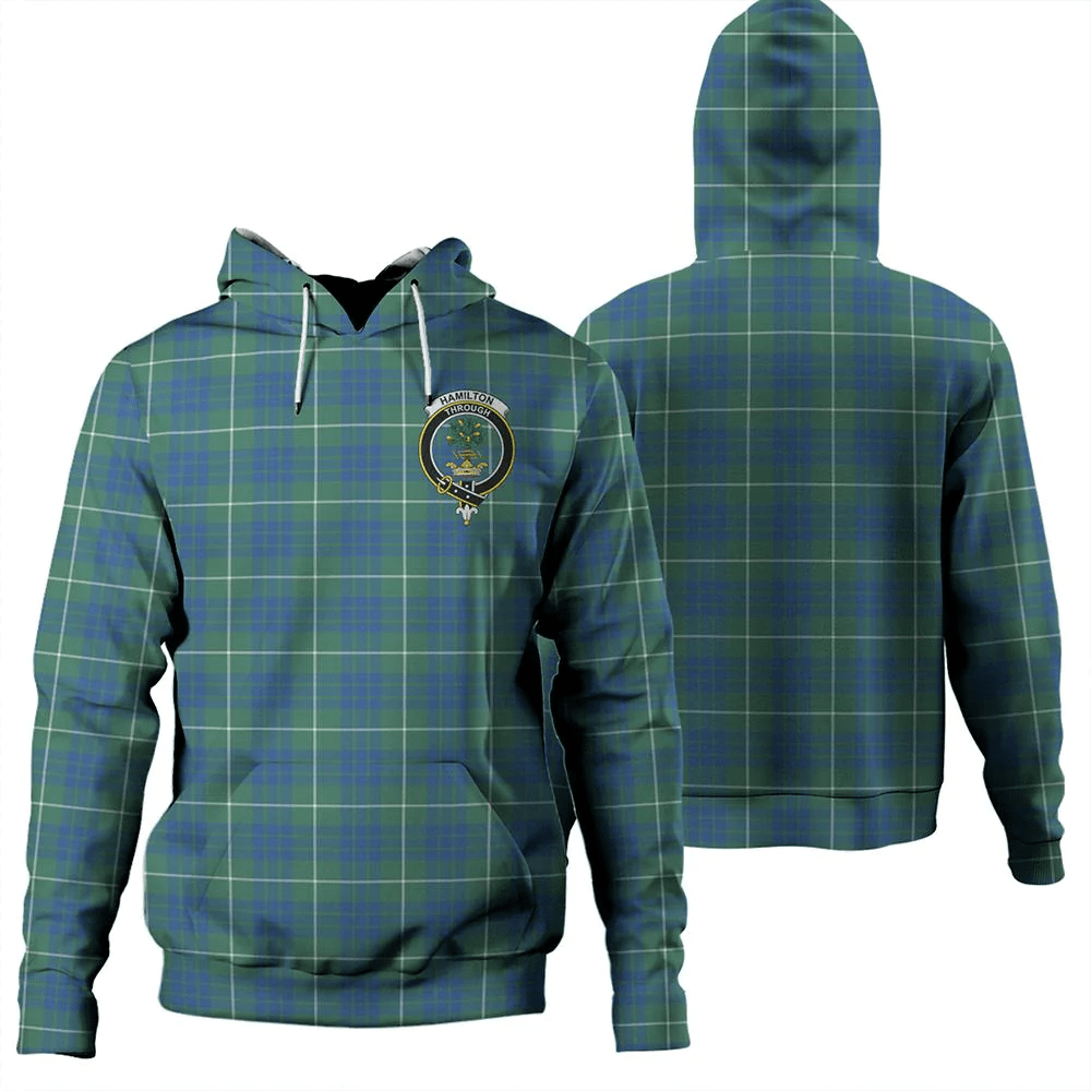 Clan Hamilton Hunting Ancient Tartan Hoodie Crest 3STONL7R-1 Hamilton Hunting Ancient Tartan Hoodies   