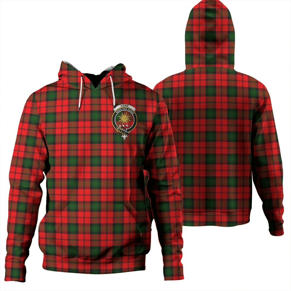 Clan Kerr Modern Tartan Hoodie Crest 7G8NZWNK-1 Kerr Modern Tartan Hoodies   