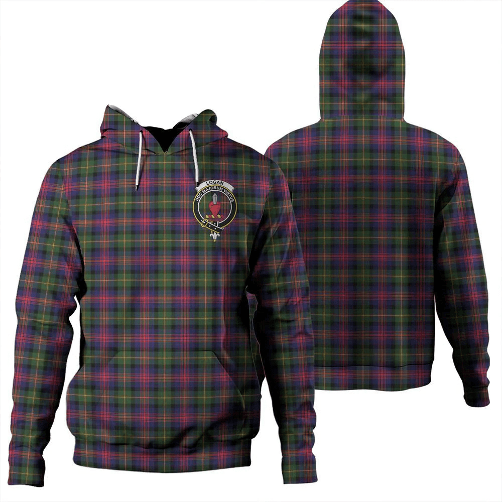 Clan Logan Modern Tartan Hoodie Crest LF4ICKVR-1 Logan Modern Tartan Hoodies   