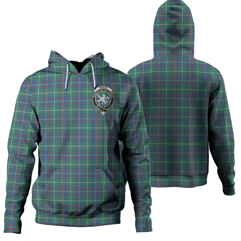 Clan Inglis Ancient Tartan Hoodie Crest OWTXBBJ8-1 Inglis Ancient Tartan Hoodies   