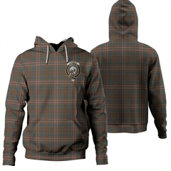 Clan Kennedy Weathered Tartan Hoodie Crest 2WOSVPZO-1 Kennedy Weathered Tartan Hoodies   