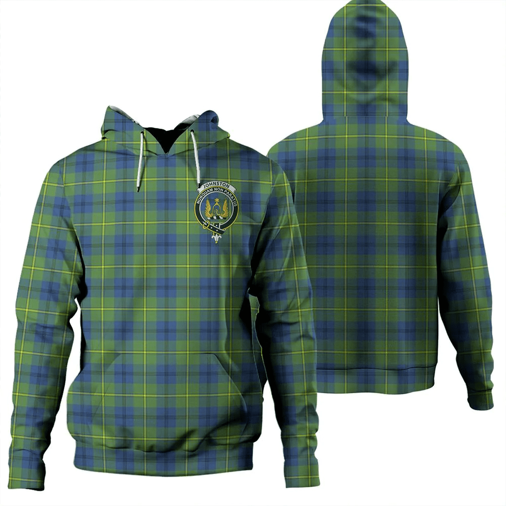 Clan Johnston Ancient Tartan Hoodie Crest 3FHGEEHA-1 Johnston Ancient Tartan Hoodies   