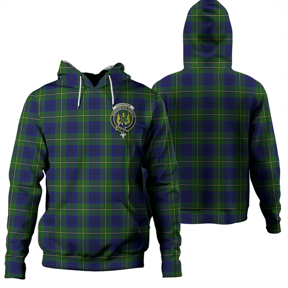 Clan Johnston Modern Tartan Hoodie Crest ZZ8SI4WI-1 Johnston Modern Tartan Hoodies   