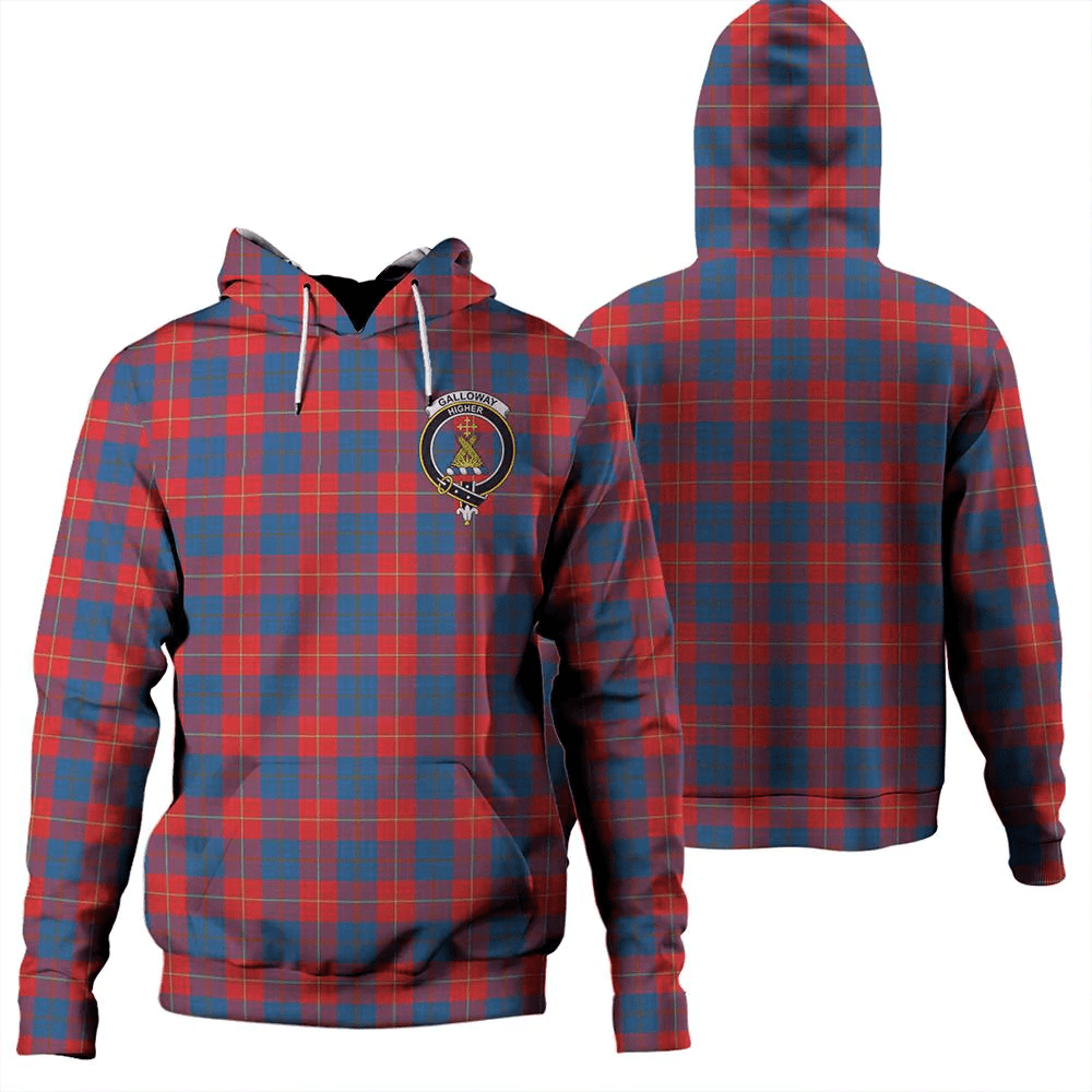 Clan Galloway Red Tartan Hoodie Crest TQYF1CXE-1 Galloway Red Tartan Hoodies   