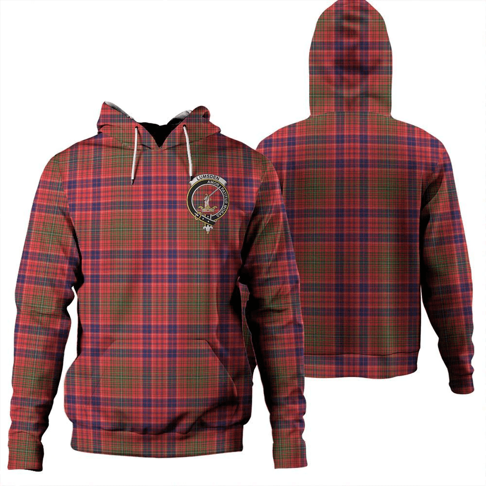 Clan Lumsden Modern Tartan Hoodie Crest FJFTSCPP-1 Lumsden Modern Tartan Hoodies   