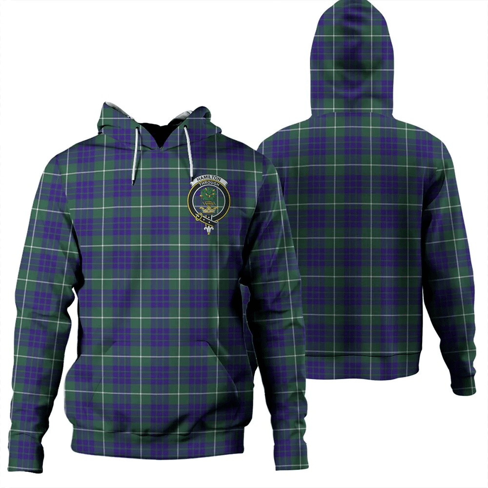 Clan Clan Hamilton Hunting Modern Tartan Hoodie Crest VYYDLOHS-1 Hamilton Hunting Modern Tartan Hoodies   