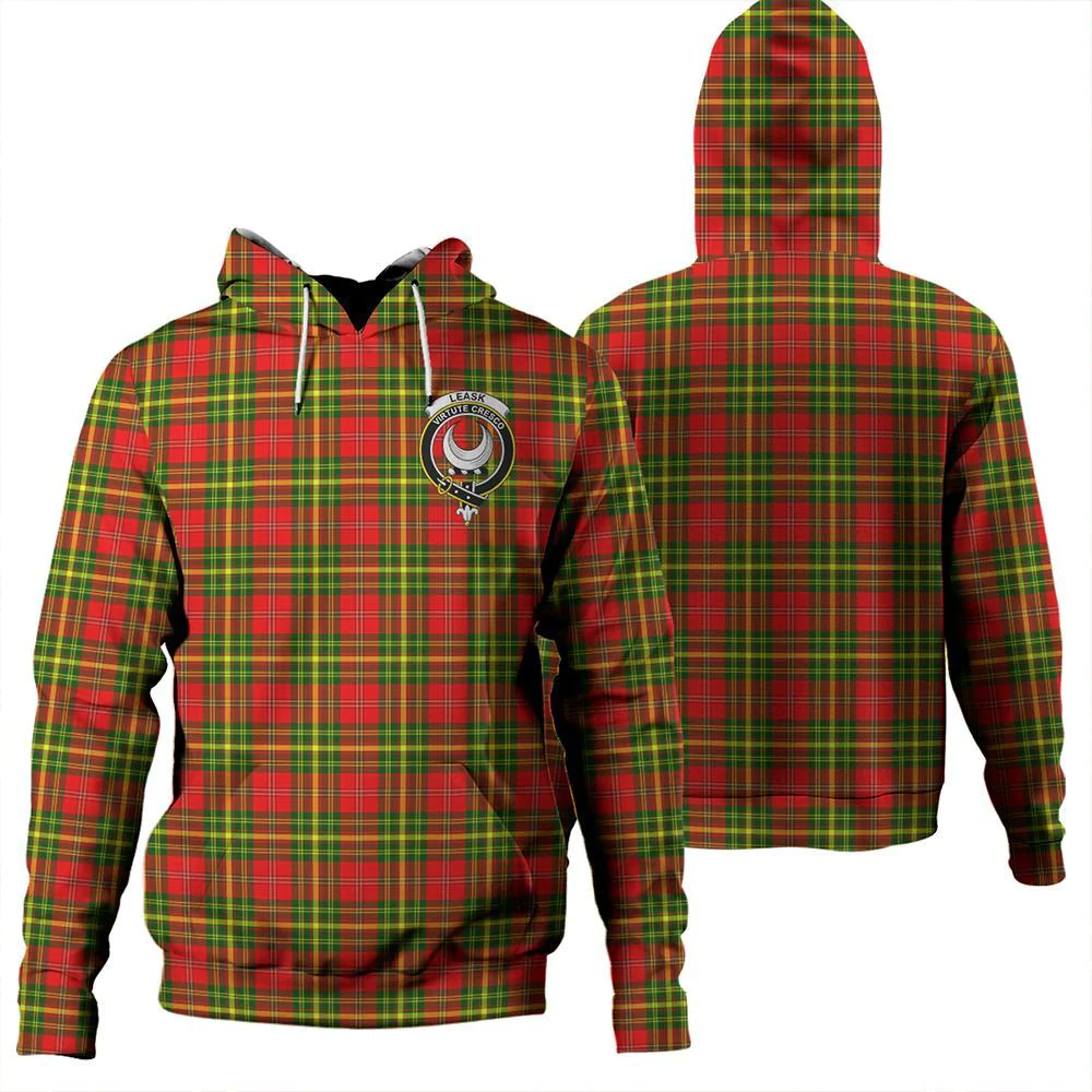 Clan Leask Tartan Hoodie Crest YYL5ZB17-1 Leask Tartan Hoodies   