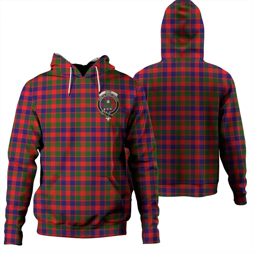 Clan Gow Modern Tartan Hoodie Crest I6CIY5VG-1 Gow Modern Tartan Hoodies   