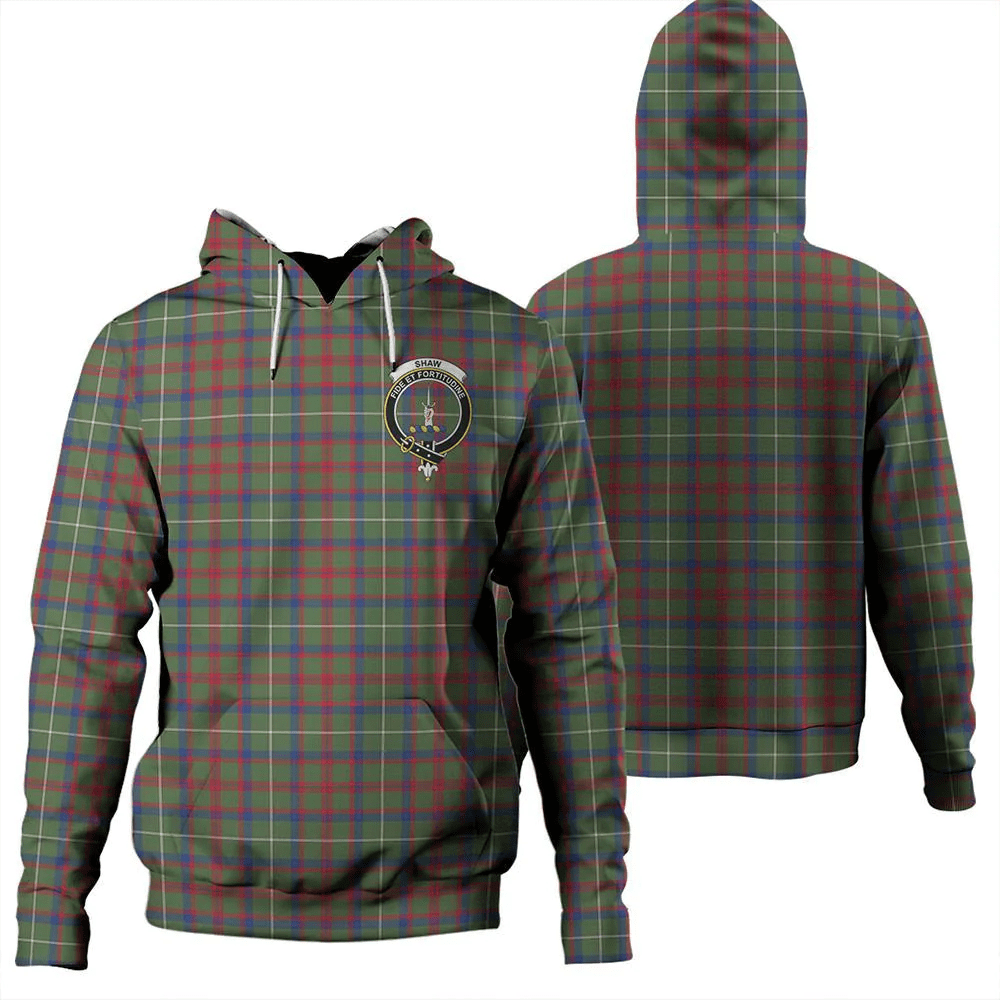 Clan Shaw Green Modern Tartan Hoodie Crest WR0DJXPS-1 Shaw Green Modern Tartan Hoodies   