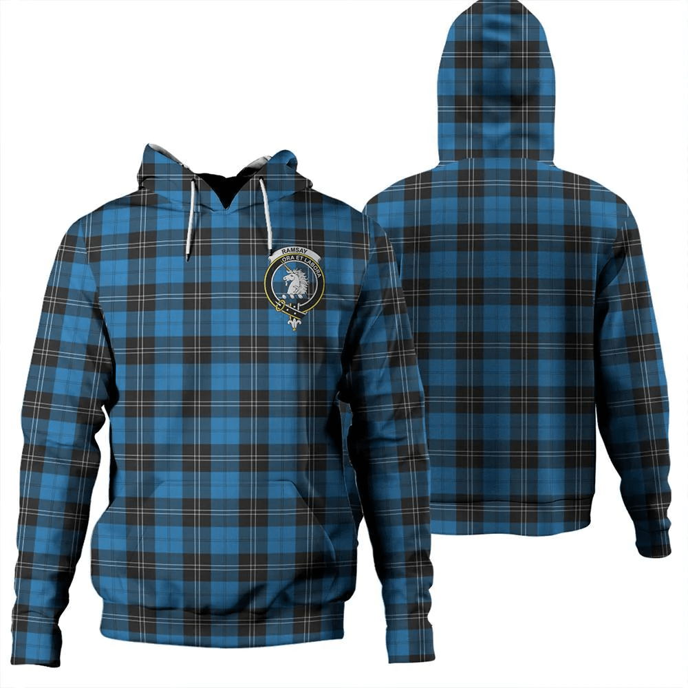 Clan Ramsay Blue Ancient Tartan Hoodie Crest NN2DJEIH-1 Ramsay Blue Ancient Tartan Hoodies   