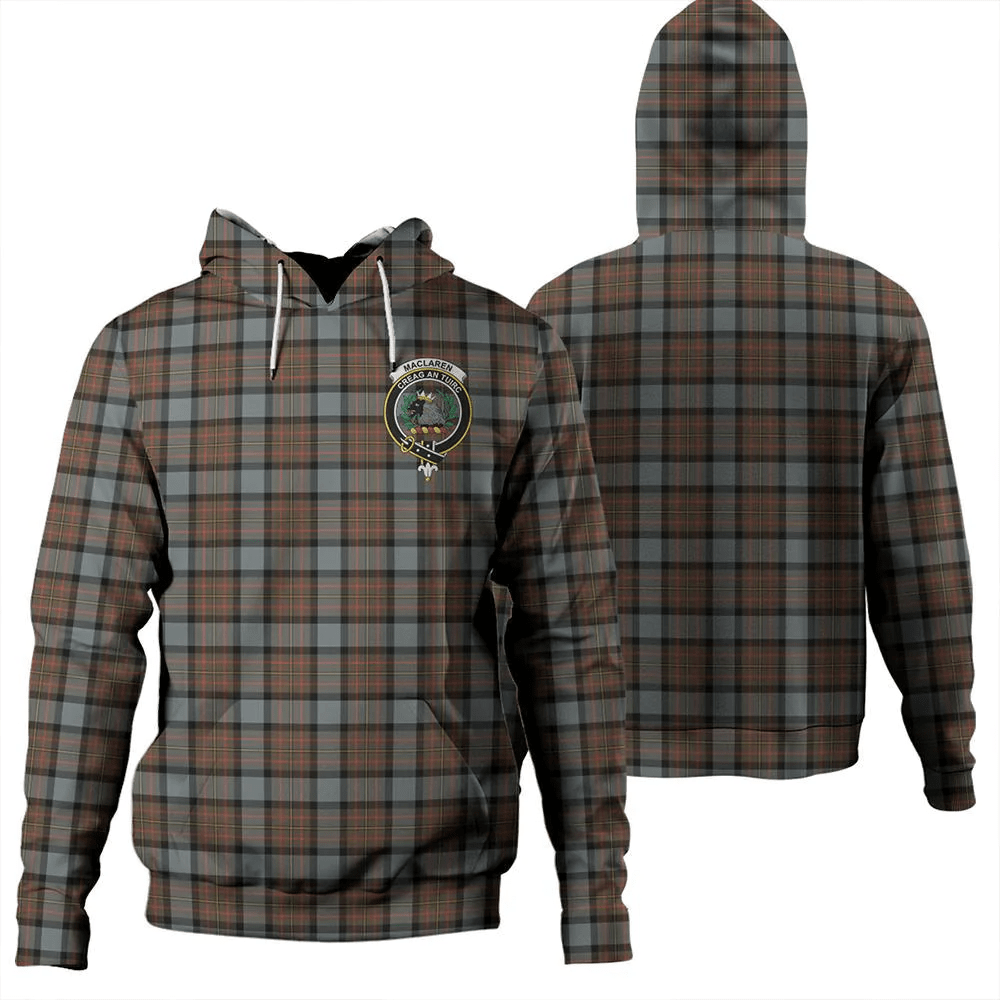 Clan MacLaren Weathered Tartan Hoodie Crest G5TK6DDX-1 MacLaren Weathered Tartan Hoodies   