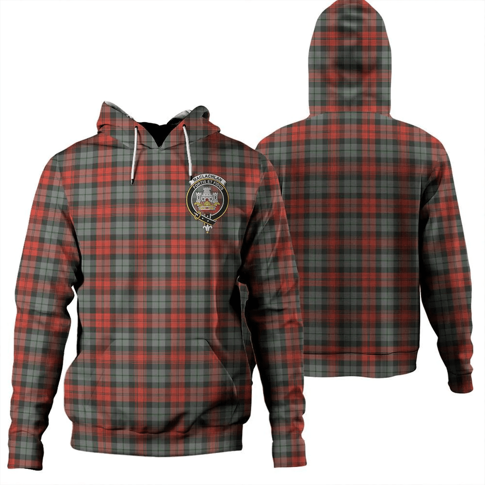 Clan MacLachlan Weathered Tartan Hoodie Crest FALTCQ8X-1 MacLachlan Weathered Tartan Hoodies   