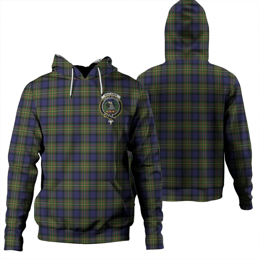 Clan MacLaren Modern Tartan Hoodie Crest RDOLQMSZ-1 MacLaren Modern Tartan Hoodies   