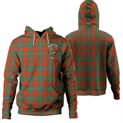 Clan MacGregor Ancient Tartan Hoodie Crest PBPGKGRF-1 MacGregor Ancient Tartan Hoodies   