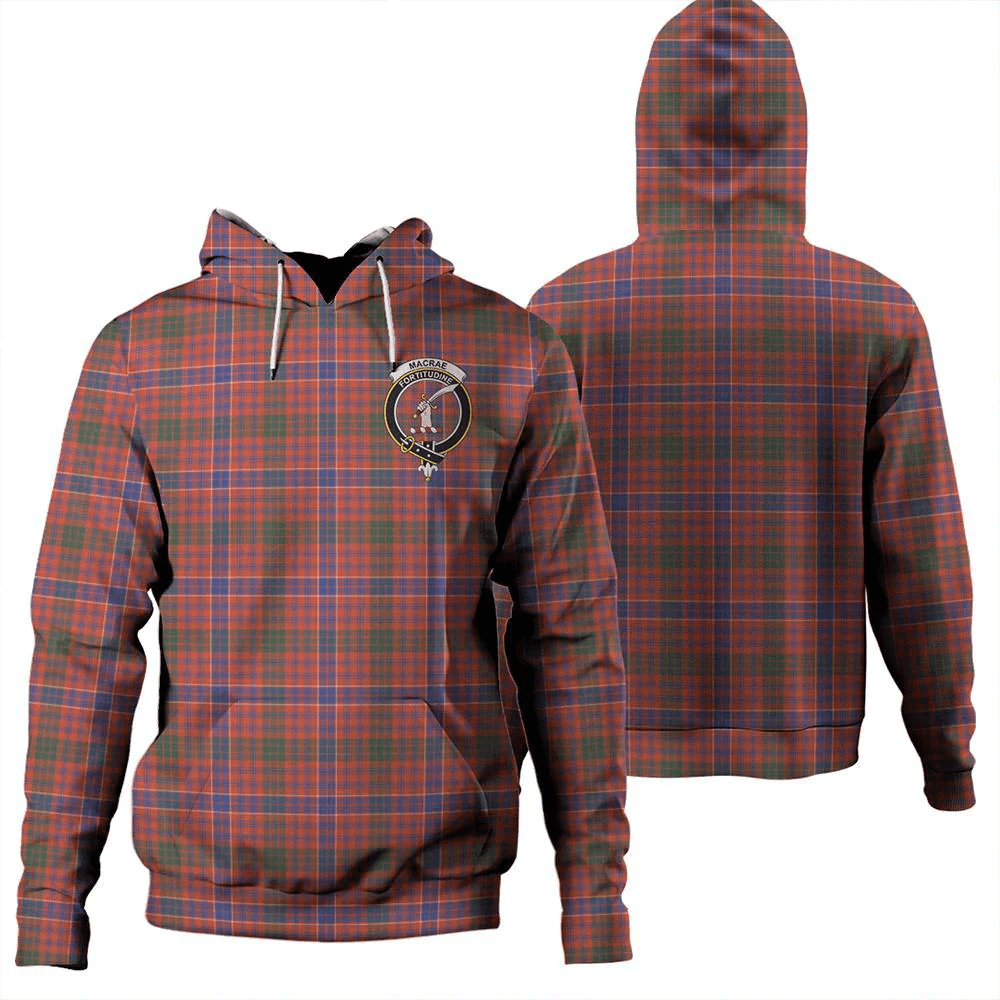 Clan MacRae Ancient Tartan Hoodie Crest QH4WUQ9P-1 MacRae Ancient Tartan Hoodies   