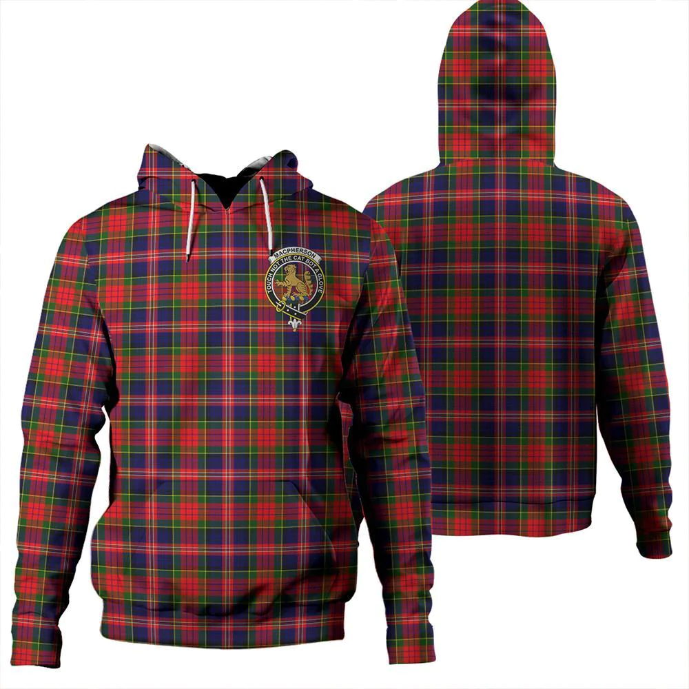 Clan MacPherson Modern Tartan Hoodie Crest M2AWOQAG-1 MacPherson Modern Tartan Hoodies   