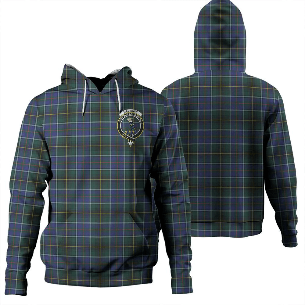 Clan MacInnes Modern Tartan Hoodie Crest CWAXVHLX-1 MacInnes Modern Tartan Hoodies   