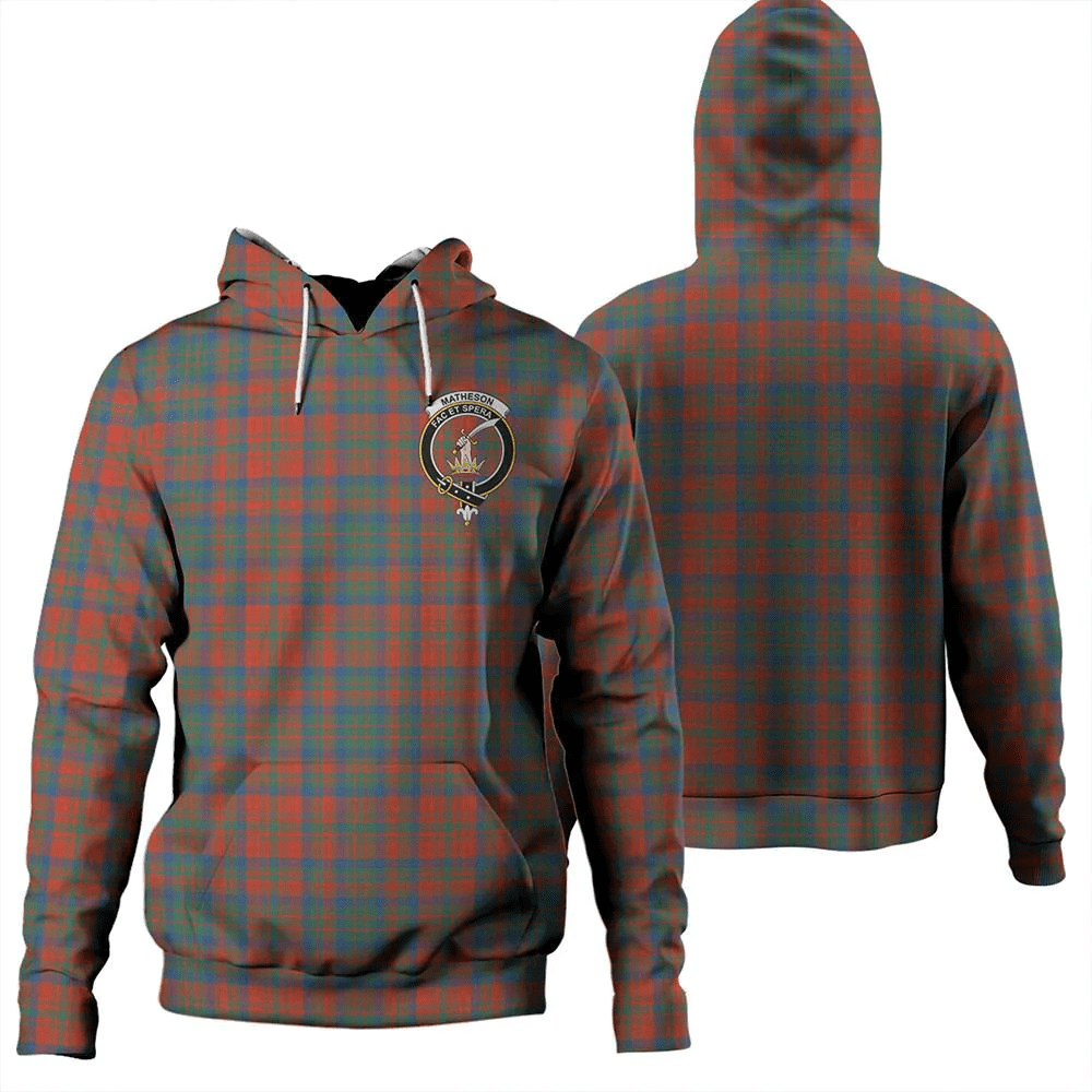 Clan Matheson Ancient Tartan Hoodie Crest DWZF54LR-1 Matheson Ancient Tartan Hoodies   