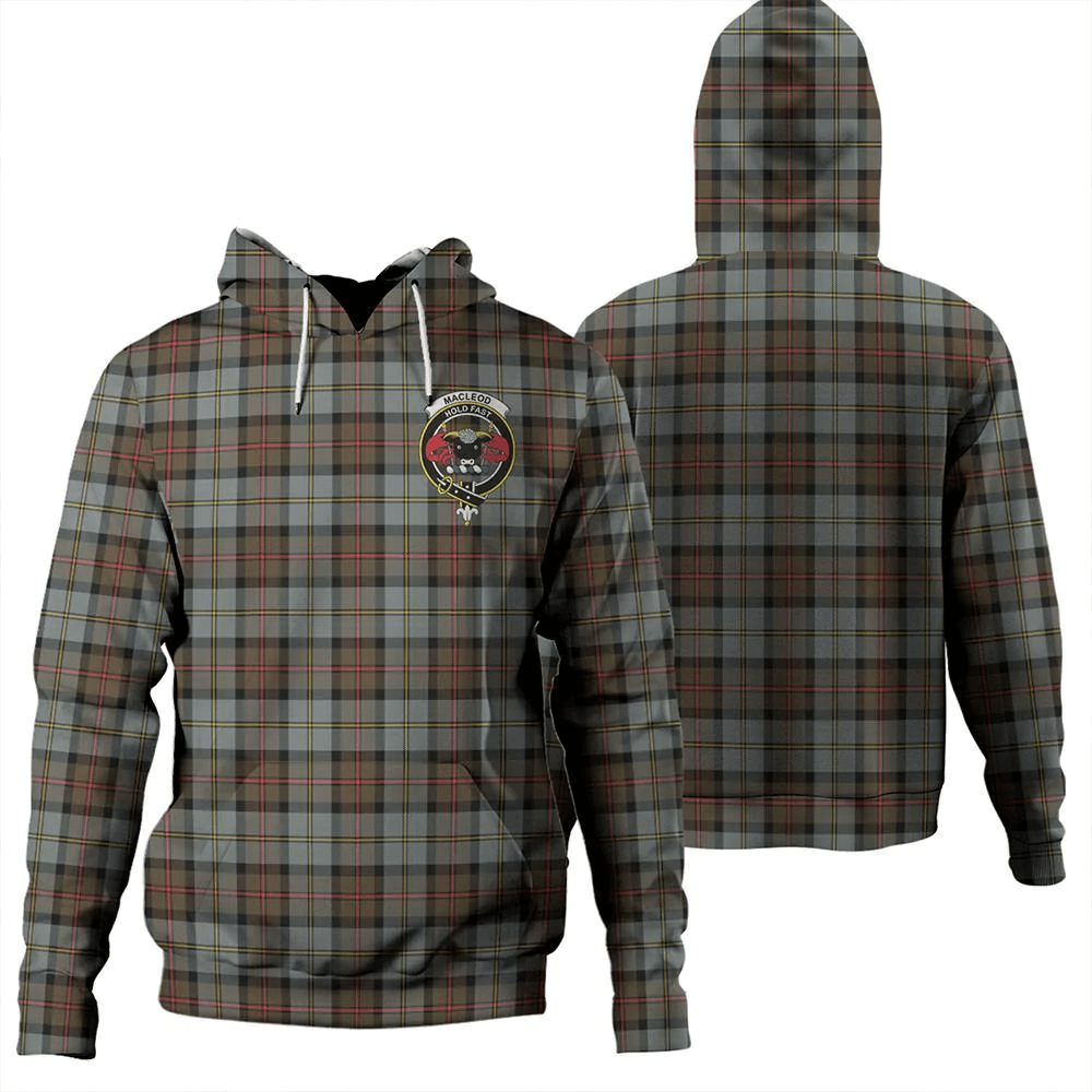 Clan MacLeod of Harris Weathered Tartan Hoodie Crest PX6ZIPBO-1 MacLeod of Harris Weathered Tartan Hoodies   