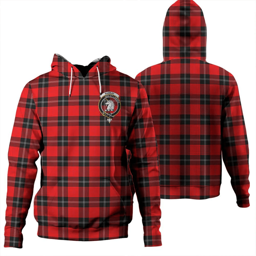 Clan Ramsay Modern Tartan Hoodie Crest 9UAQ3W5I-1 Ramsay Modern Tartan Hoodies   