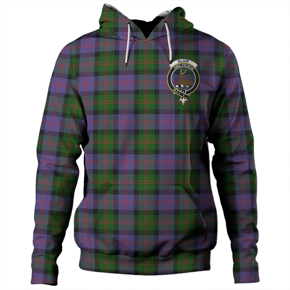 Clan Clan Blair Modern Tartan Hoodie Crest U5IOMPIW-1 Blair Modern Tartan Hoodies   