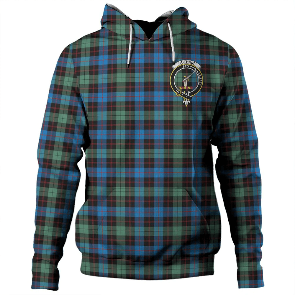 Clan Guthrie Ancient Tartan Hoodie Crest HKPHVF9B-1 Guthrie Ancient Tartan Hoodies   