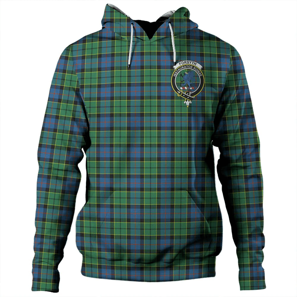 Clan Forsyth Ancient Tartan Hoodie Crest Q4PO6NIJ-1 Forsyth Ancient Tartan Hoodies   