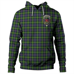 Clan Farquharson Modern Tartan Hoodie Crest WMV8TIFY-1 Farquharson Modern Tartan Hoodies   