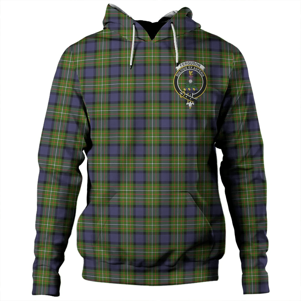 Clan Fergusson Modern Tartan Hoodie Crest PREDZCPQ-1 Fergusson Modern Tartan Hoodies   