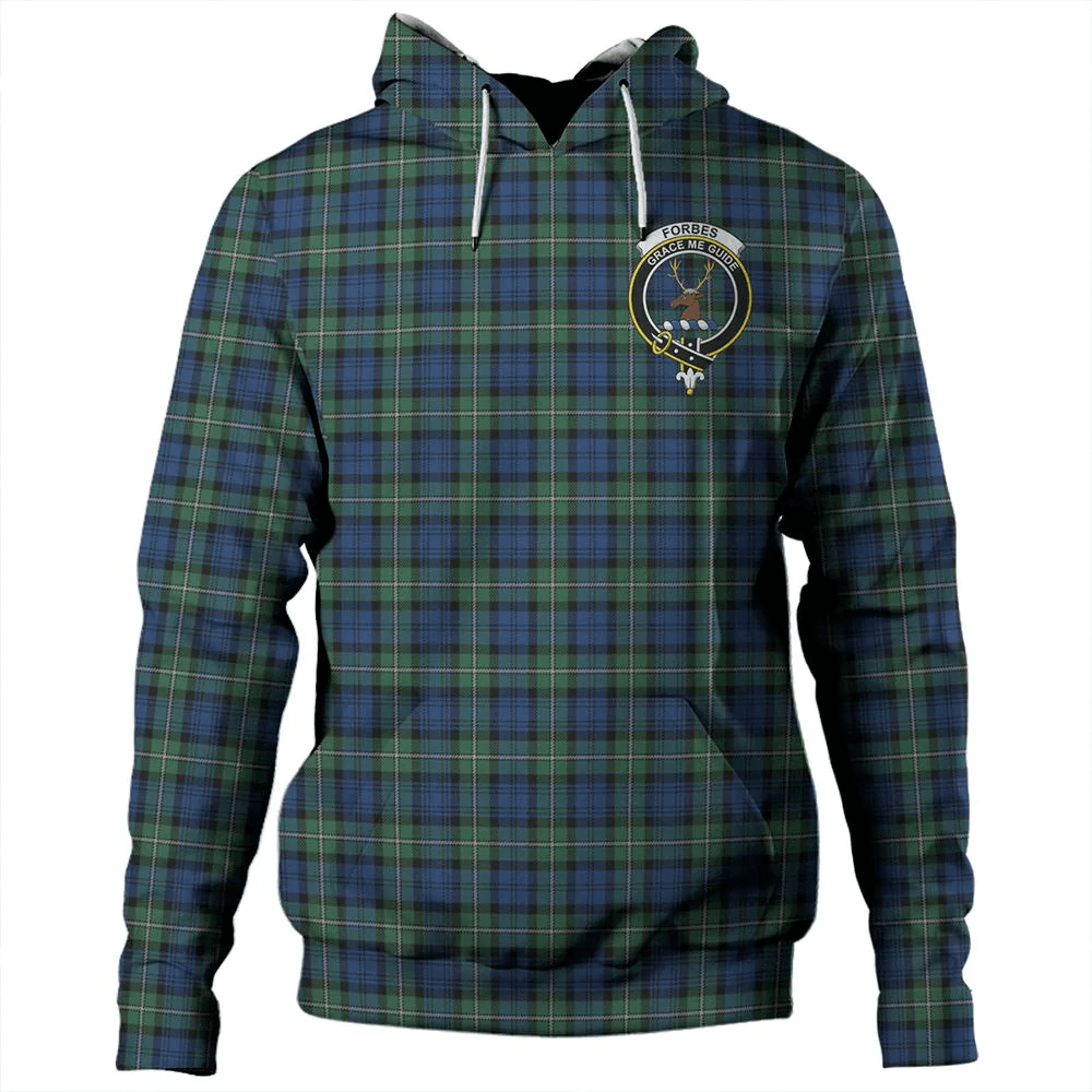 Clan Forbes Ancient Tartan Hoodie Crest DKXI305W-1 Forbes Ancient Tartan Hoodies   