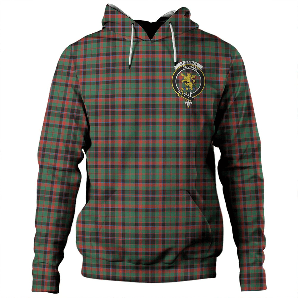 Clan Cumming Hunting Ancient Tartan Hoodie Crest KOKEGNQD-1 Cumming Hunting Ancient Tartan Hoodies   