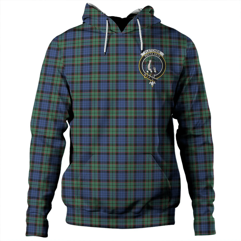 Clan Fletcher Ancient Tartan Hoodie Crest I1QKIC0J-1 Fletcher Ancient Tartan Hoodies   