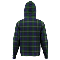 Clan Forbes Modern Tartan Hoodie Crest 5LYZJF6R-1 Forbes Modern Tartan Hoodies   