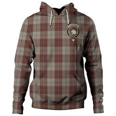 Clan Cunningham Burgundy Dancers Tartan Hoodie Crest BGPITTXT-1 Cunningham Burgundy Dancers Tartan Hoodies   