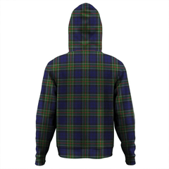 Clan Colquhoun Modern Tartan Hoodie Crest WIP3HWAJ-1 Colquhoun Modern Tartan Hoodies   