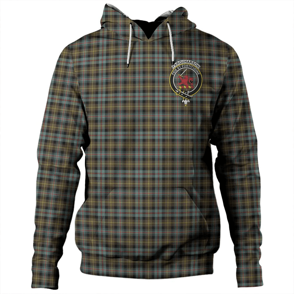 Clan Farquharson Weathered Tartan Hoodie Crest SG2KX9GZ-1 Farquharson Weathered Tartan Hoodies   