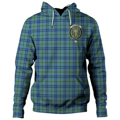 Clan Falconer Tartan Hoodie Crest EVN8RMEF-1 Falconer Tartan Hoodies   