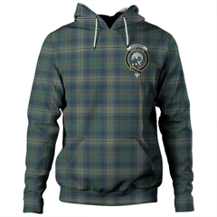 Clan Kennedy Modern Tartan Hoodie Crest 55CSMNEJ-1 Kennedy Modern Tartan Hoodies   