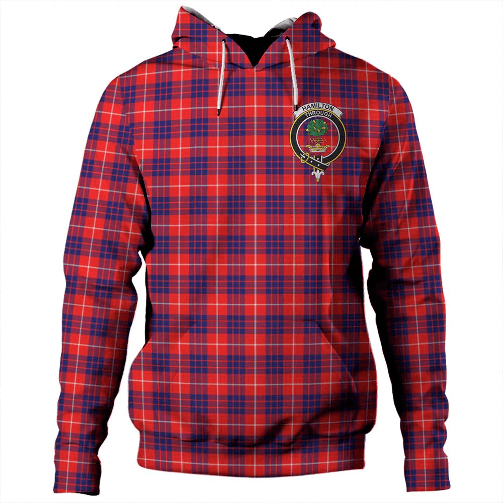 Clan Hamilton Modern Tartan Hoodie Crest HRMJO9KX-1 Hamilton Modern Tartan Hoodies   