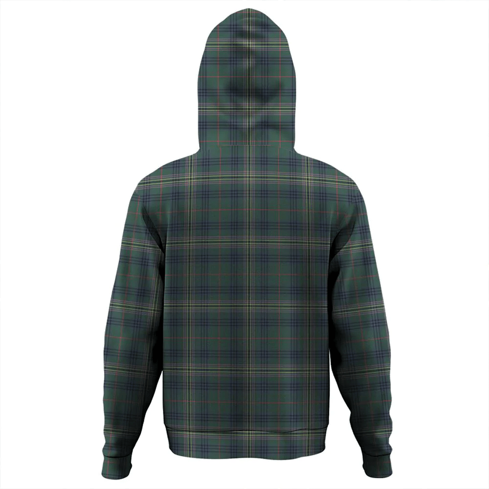 Clan Kennedy Modern Tartan Hoodie Crest 55CSMNEJ-1 Kennedy Modern Tartan Hoodies   