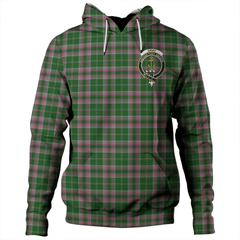 Clan Gray Tartan Hoodie Crest F7D2MKND-1 Gray Tartan Hoodies   