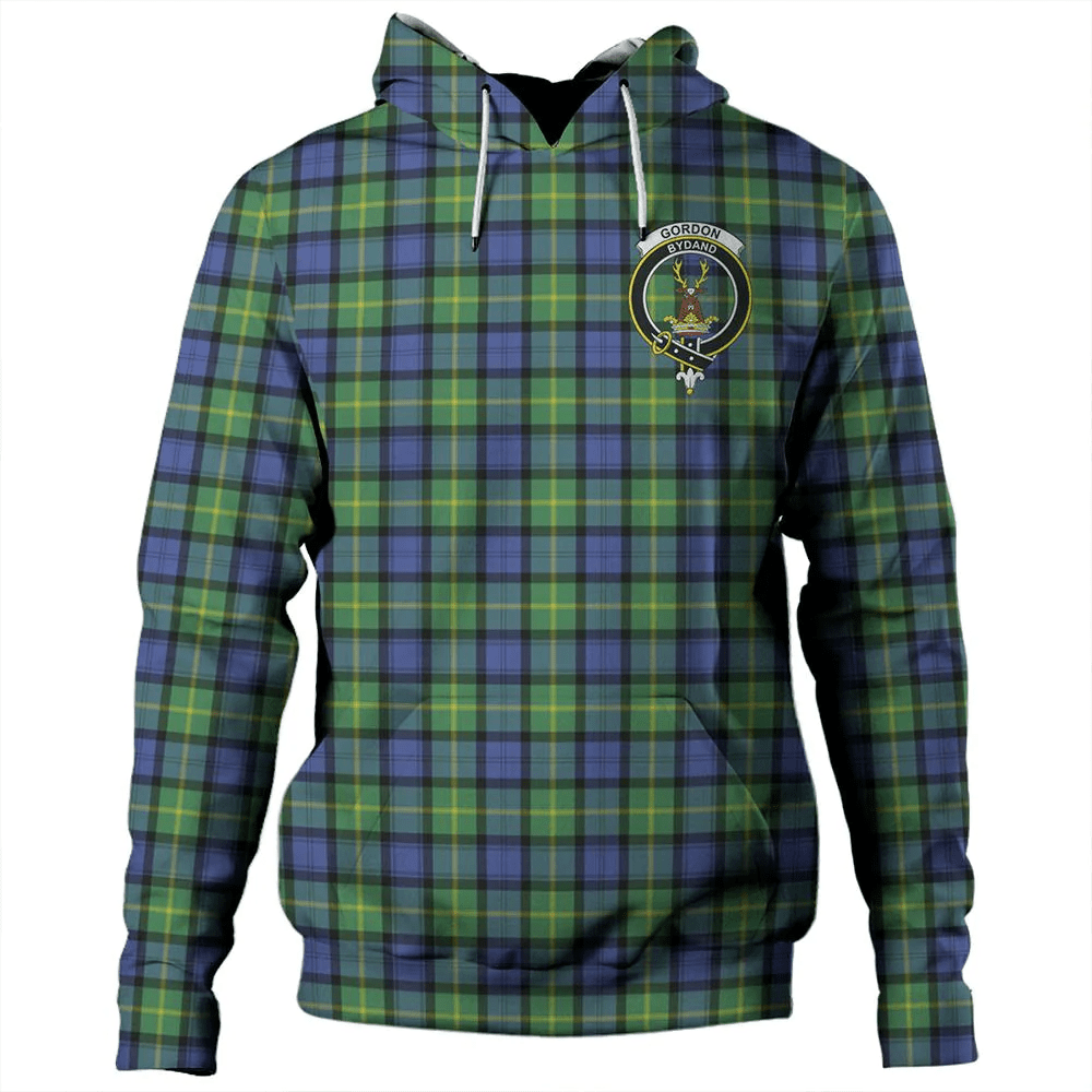 Clan Gordon Old Ancient Tartan Hoodie Crest 1KKV1HUQ-1 Gordon Old Ancient Tartan Hoodies   