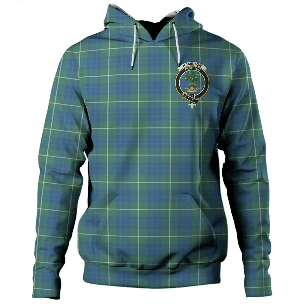 Clan Hamilton Hunting Ancient Tartan Hoodie Crest 3STONL7R-1 Hamilton Hunting Ancient Tartan Hoodies   