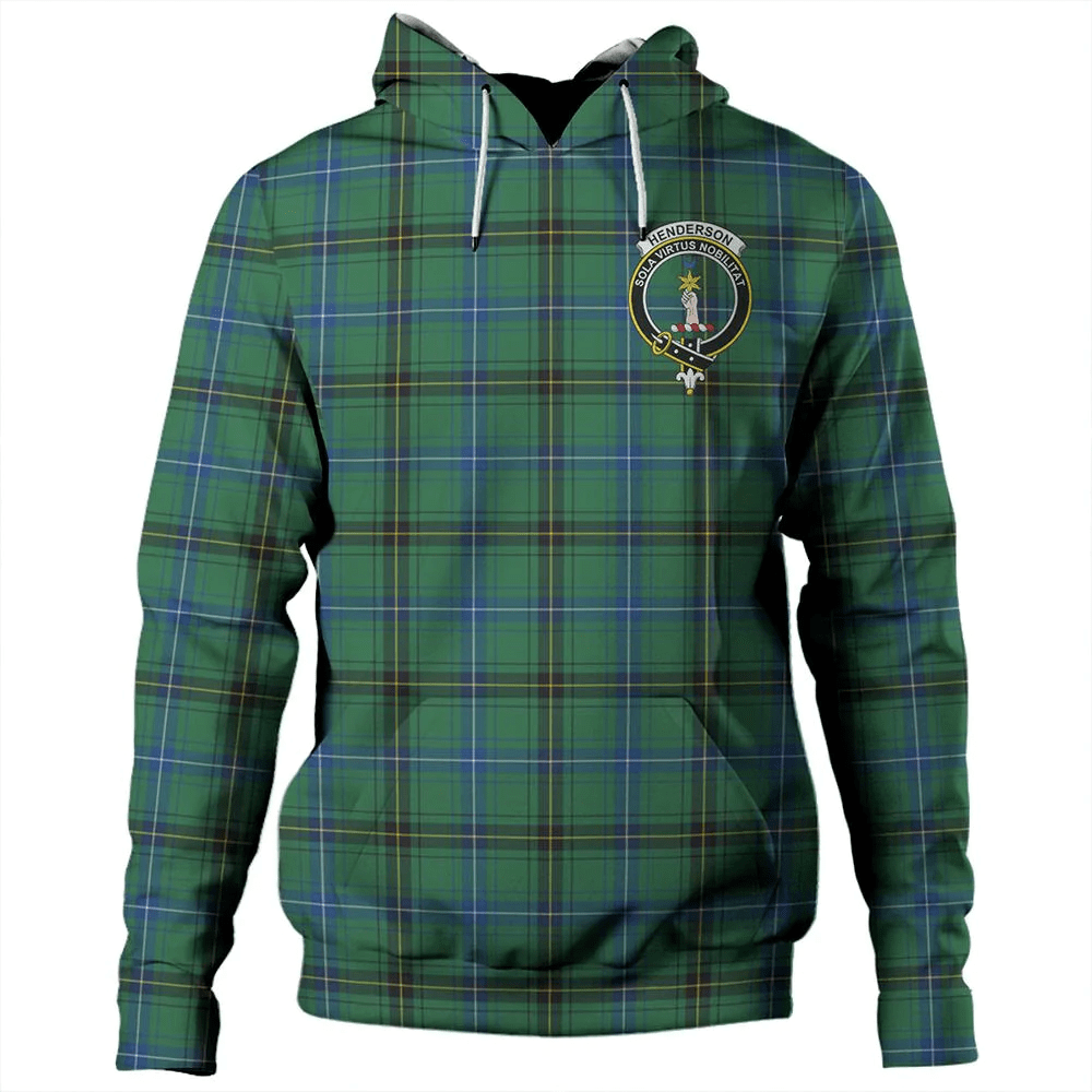 Clan Henderson Ancient Tartan Hoodie Crest UBRL21DP-1 Henderson Ancient Tartan Hoodies   