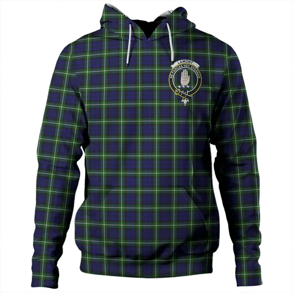 Clan Lamont Modern Tartan Hoodie Crest PLTLY4RK-1 Lamont Modern Tartan Hoodies   