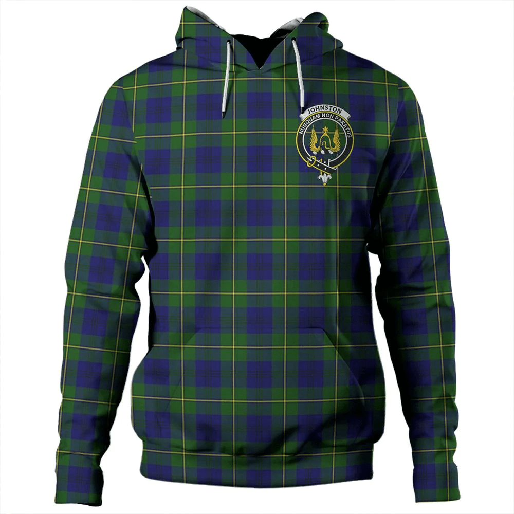 Clan Johnston Modern Tartan Hoodie Crest ZZ8SI4WI-1 Johnston Modern Tartan Hoodies   