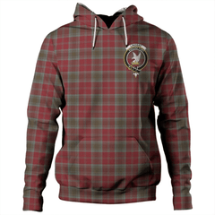 Clan Lindsay Weathered Tartan Hoodie Crest O6FZMK66-1 Lindsay Weathered Tartan Hoodies   