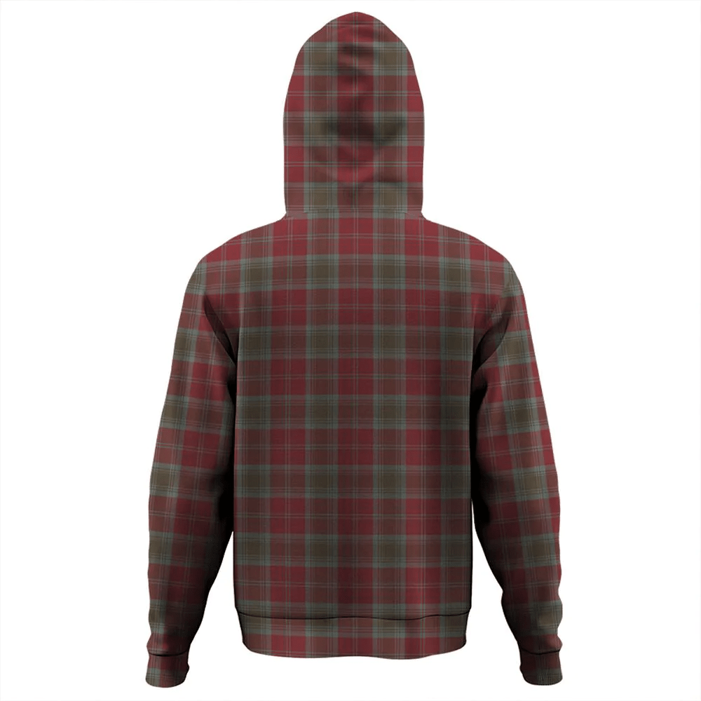 Clan Lindsay Weathered Tartan Hoodie Crest O6FZMK66-1 Lindsay Weathered Tartan Hoodies   