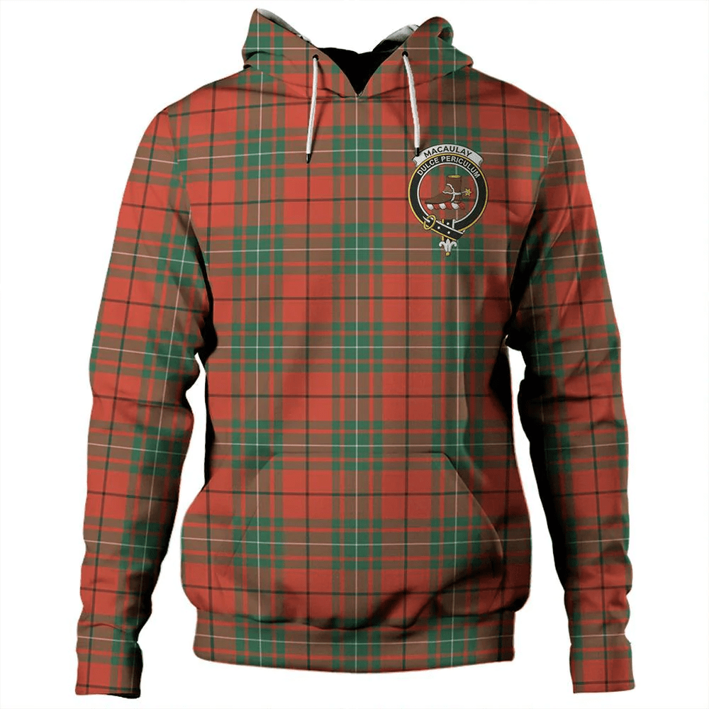 Clan MacAulay Ancient Tartan Hoodie Crest 2WUL9XCX-1 MacAulay Ancient Tartan Hoodies   