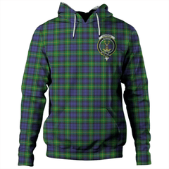 Clan Gordon Modern Tartan Hoodie Crest 1HNIBGCP-1 Gordon Modern Tartan Hoodies   